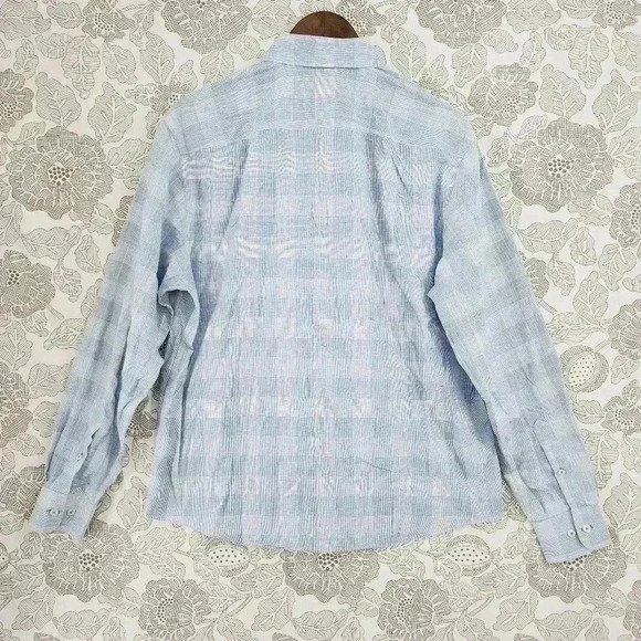 UNTUCKit Button down Long sleeve Dress Shirt Checkered Men's L 3202 - Picture 2 of 7